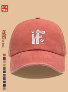 1 Stück lustiger Baseball Cap mit "IF"-Aufdruck, Hundepfoten-Motiv und "Life Is OK"-Grafik, schwarze Papa-Trucker-Mütze, atmungsaktiv und komfortabel in Unifarbe, Retro-Softtopmit gebogenem Schirm, unisex, Vatertagskappe, verstellbare Größe, vielseitig einsetzbare Persönlichkeit, lässiger Outdoor-Zubehör für Fahrrad, Sport und Party, einzigartiges Geschenkidee für Familie und Freunde