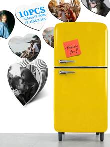 10pcs Custom Design Fridge Magnets, Can Customize 10 Different Patterns Magnets, Customize Logo/Text/Image, Photo Memorabilia, Personalized Gifts For Family And Friends