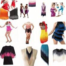 4 Inches Polyester Fringe Trim Lace Tassel Fringe Trimming For Latin Dress Stage Clothes Lamp Shade Decoration DIY