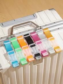 Bunte Gepäckgurte, tragbare verstellbare Gepäckgurte mit Schnellverschluss für Reisen, Reisezubehör, leicht zu tragen, praktische Outdoor-Gurte für Autofahrten, Gepäckgurte mit externem Schnallenverschluss, Anti-Verlust-Gepäckband für Schule, Schul-Zubehör, Schulsachen