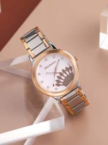 Juicy Couture Reloj de cuarzo para mujer Waych, reloj de pulsera de acero inoxidable con detalles de cristal de primera calidad para mujer.
