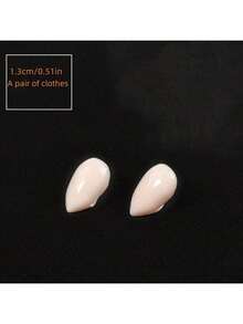 1 Set Halloween Decorative Vampire Fangs, Teeth Costume Props, Zombie Makeup Party Accessories - White - View 5