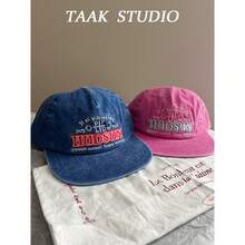 Fuchsia Letter Embroidered Flat Brim Hat, Unisex Hip Hop Street Style Baseball Cap, Spring/Summer - A - View 2