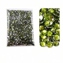 10000/5000 Pcs Bulk Pack 2-4mm Resin Non-Hotfix Rhinestone Loose Flat Bottom Plastic Crystal DIY Sparkly Strass Stones, Diamond Art Supplies