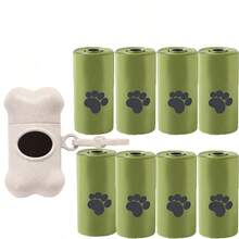 1. 草编宠物粪便袋分配器，骨头形状，户外遛狗袋收纳盒，搭配一次性宠物粪便袋，猫狗粪便袋 - 彩色 - 查看 6