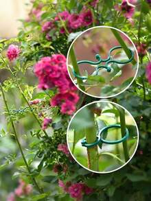 20 piezas de Clips para pared de plantas, utilizados para trepar árboles verdes, herramientas de escalada, fijación de clips de enredaderas, ganchos de escalada, anillos de hebilla verde, dispositivos de fijación de plantas verdes sin rastro, adecuados para jardinería, jardines y campos