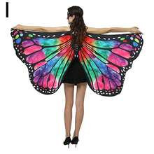 Áo choàng hình cánh bướm, chất liệu lụa mềm mại, phụ kiện trang phục biểu diễn sân khấu, đạo cụ tiệc tùng, nhiều kiểu dáng và màu sắc, quà tặng ngày lễ Halloween. - Nhiều màu - Xem 22