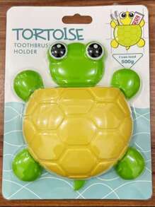 Personalized Plastic Toothbrush Wall Holder With Powerful Suction Cup, Toothbrush And Toothpaste Storage Organizer