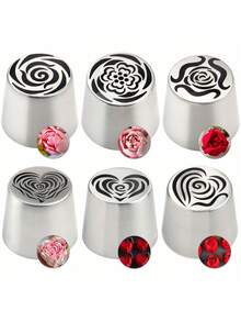 1pc Oversize Stainless Steel Cake Icing Cream Nozzle Cake Marshmallow Bouquet DIY Kitchen Baking Tools - Silver - View 8