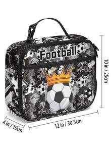 儿童时尚宇航员印花午餐袋，生动的图案设计适合儿童审美，隔热可重复使用，适合上学、野餐、短途旅行，是送给男孩的完美礼物 - 男款便當袋 - 查看 2