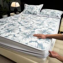 Cooling Mattress Pads - Colorful Blue PE Fitted Sheet - View 12