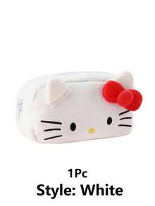 Sanrio 1 件 Hello Kitty 文具袋 卡通大容量铅笔盒收纳袋 返校学习用品礼物（部分零件可能随机）