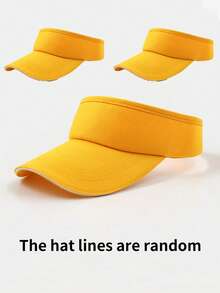 3 件装运动遮阳帽可调节空顶棒球帽，男女皆宜