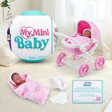 ZURU 5 sztuk kapsułek-niespodzianek z serii 1 dla małych dzieci, kolekcjonerskie tajemnicze zabawki do rozpakowywania dla dzieci, realistyczne miniaturowe niemowlęta, zestaw zabawek i akcesoria, odpowiednie dla dziewczynek w wieku 3+ lat (1 opakowanie) - Moja Mini Seria Dziecięca 1 - Zobacz 5