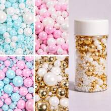 85g Assorted Pearls Cake Decorations Sprinkles Cupcake Toppers For Celebrations, Wedding, Shower, Party, Christmas Baking Supplies - Multicolor - View 1