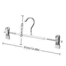 10 件防损裤架，不锈钢防滑衣架，可调节夹子，适用于裤子、裙子、内衣 - 彩色 - 查看 2