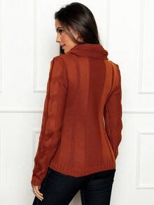 Women Sweaters - Brown - View 3