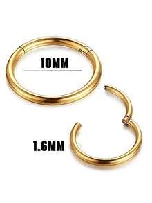 14G Clicker Belly Button Ring For Women Gold Plated Hoop Belly Button Rings Shiny CZ Belly Button Clicker Oval Belly Ring Reverse Navel Body Belly Piercing Jewelry - Snap-on Belly Button Nail - View 5