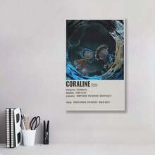 无框复古电影 90 年代房间美学帆布印刷家居装饰海报适用于房间美学墙壁艺术海报 - 彩色 - 查看 3