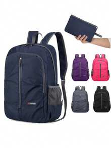 轻便可折叠涤纶背包 | 透气大容量包，适合旅行、徒步旅行和露营。户外探险旅行包、徒步旅行装备、多功能通勤和运动包