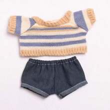 (仅服装) 28cm X 38cm 迷你泰迪熊衣服，适用于拉布布娃娃/毛绒玩具，带有可爱的尾巴孔