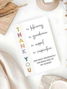 1PC Cute Thank You Card To Teacher Appreciation Gift To Mentor, Educator, Pastor, Dad, Mom, Boss, Grateful For Your Support, Graduate Thanks Card For Teacher - Multicolor - View 5