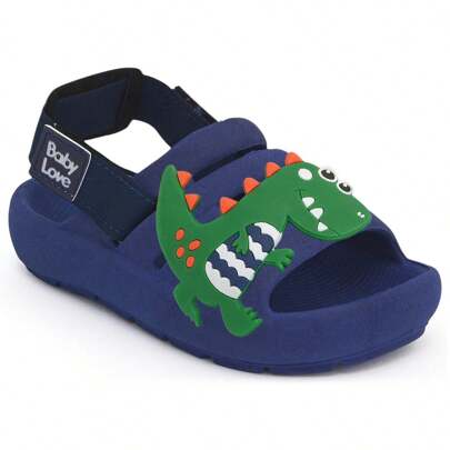 Sandália Chinelo Infantil Ortopédico Ajustável Menino Dinossauro Confortável