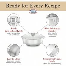 11Quart Aluminum Caldero Stock Pot With Glass Lid Cooking Dutch Oven Performance For Even Heat Distribution Perfect For Serving Large And Small Groups Riveted Handles Commercial Grade - 玻璃蓋 - 查看 6