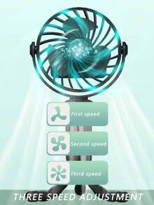 Octopus Shaped Transformable Fan, Portable Clip-On Fan, Rechargeable, 720° Adjustable, With LED Light, Compact Desk Fan, Powerful Yet Quiet, 3 Wind Speeds, USB Charging, Mini Personal Cooling Fan For Desk, Home Office, Stroller, Camping, Gift For Her - New 1 - View 6