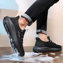 Mens Non Slip Work Shoes Lightweight Slip On Shoes For Men Comfortable Restaurant Or Food Service Walking Sneakers Slip Resistant Zapatos Para Hombre - 黑色 - 查看 6