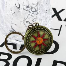 Llavero de metal del Caballero del Sol Solaire del juego Dark Souls, llavero de personajes de caballero guerrero, colgante para bolso, props de cosplay, llavero para fans, accesorios de coche, regalo, decoración de mochila - Burdeos - Ver 3