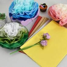 12 tờ giấy lụa màu hồng, giấy gói quà nhiều màu sắc phù hợp cho nhiều dịp khác nhau - Hồng - Xem 6