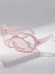 新款时尚大框一体式 Y2K Baddie 街头嘻哈时尚眼镜男女街拍节日派对聚会走秀户外休闲度假沙滩装饰眼镜日常聚会旅行流行高端装饰眼镜 - 彩色 - 查看 12