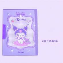 Sanrio 1 Stück Sanrio Kuromi MyMelody Mappe Schüler Prüfungspapier Aufbewahrungsclip, süßer Cinnamoroll transparent verstärkter A4 A3 Papieraufbewahrungsclip, Büroartikel, Mädchen Geschenke, Schulmaterial, Schulanfang