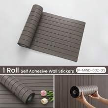 1 Roll 3D Visual Wood Grain Textured Mosaic Peel And Stick Wall Paper Board, Multi-Color DIY Combination, Easy To Tear And Stick, Suitable For Commercial Spaces, Bedroom, Living Room Wall Decor