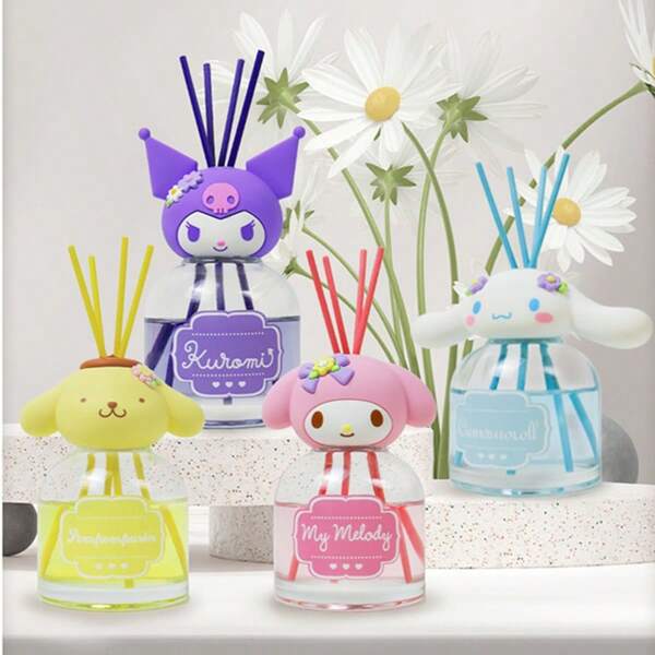 Sanrio 1pc Sanrio Family Flower Language Aromatherapy Ornament Indoor Fragrance Bedroom Air Freshener Toilet Fresh Air,Summer, Back To School Season, School Gifts, High Quality - Birthday Gifts - Christmas Gifts - Easter Gifts - Valentine's Day Gifts - Halloween - Perfect Gifts