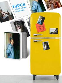 10pcs Custom Design Fridge Magnets, Can Customize 10 Different Patterns Magnets, Customize Logo/Text/Image, Photo Memorabilia, Personalized Gifts For Family And Friends