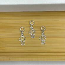 Berloques de Filho e Filha - Banhados a Prata com garantia