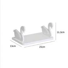 Figurine Shelf Wall Mounted Kitchen Bathroom Organizer No Drill Wall People Shelf Elephant Swan Storage Shelf Bathroom Storage