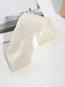 1 件男士时尚休闲纯色 2 英寸窄手工 PU 领带，适合日常工作、郊游、商务、学校、派对搭配男士领带