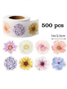 500 miếng/cuộn nhãn dán hình bướm và hoa, 16 hình dạng độc đáo, thẩm mỹ sống động dành cho bé gái, thích hợp làm quà tặng, sổ tay, máy tính xách tay, chai lọ, cắt, hành lý, phong bì trang trí DIY, nhãn dán PVC chống thấm nước, đồ dùng học tập, trở lại trường - Nhiều màu - Xem 7
