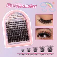 Single Cluster Segmented Natural 3D Lower Lashes False Eyelashes Set C Curl Dense Date Eyelashes False Eyelashes Halloween Lash Clusters Lash Clusters Kit - DIY-sET-476 (pink Three-piece Set) - View 4