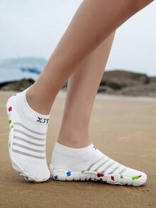 新款儿童透气沙滩游泳户外涉水防滑耐用速干水鞋 - 白色 - 查看 6