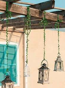 5/20/50m Artificial Vines, Artificial Eucalyptus Leaf Garland Fake Hanging Plants Leaves Wreath Foliage Green Leaves Ribbon Decorative Wreath Accessory For Wedding, Wall, Crafts, Party Decor