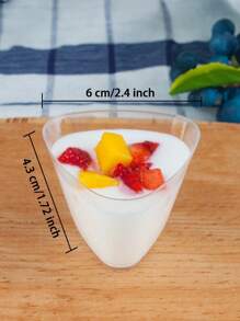 50/100 Stücke 2OZ/60ML Mini Cupcake Kochbecher, transparente Mousse Pudding Becher Gelee Becher Verkostungsbechern, geeignet für Hochzeiten, Partys, kleine Desserts