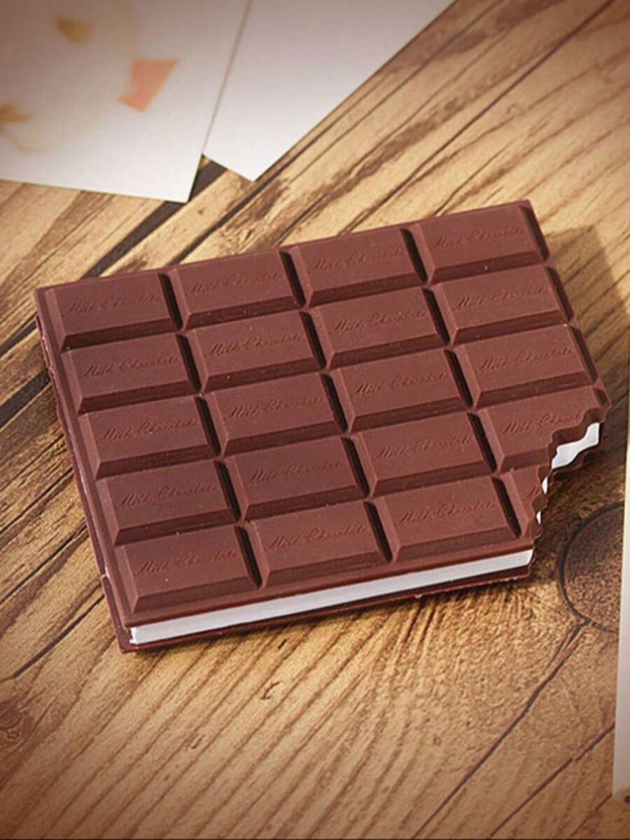 1 Set Chocolate Themed Stationery Gift Set With Notepad, Ballpoint Pen, Eraser, Back To School Supplies