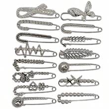 5/7/8/15 件套优雅休闲锌合金仿珍珠胸针开衫围巾装饰配饰套装，精致别致的毛衣胸针套装，适合全年办公室配饰衬衫夹克珠宝圣诞节万圣节衣服别针有趣可爱的教师礼物服装配饰包饰