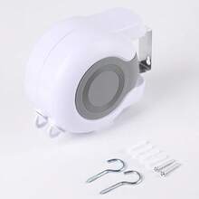 Retractable Clothesline Outdoor Indoor Laundry Line - 2x15m Double Lines Portable Clothes Drying Line Heavy Duty Wall Mounted Washing Line - Easy Installation - White - View 4