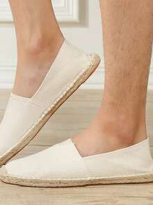 Men's Handwoven Linen Fisherman Shoes - White - View 4