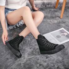 Women Canvas Shoes - White Internal Height Increase - View 3